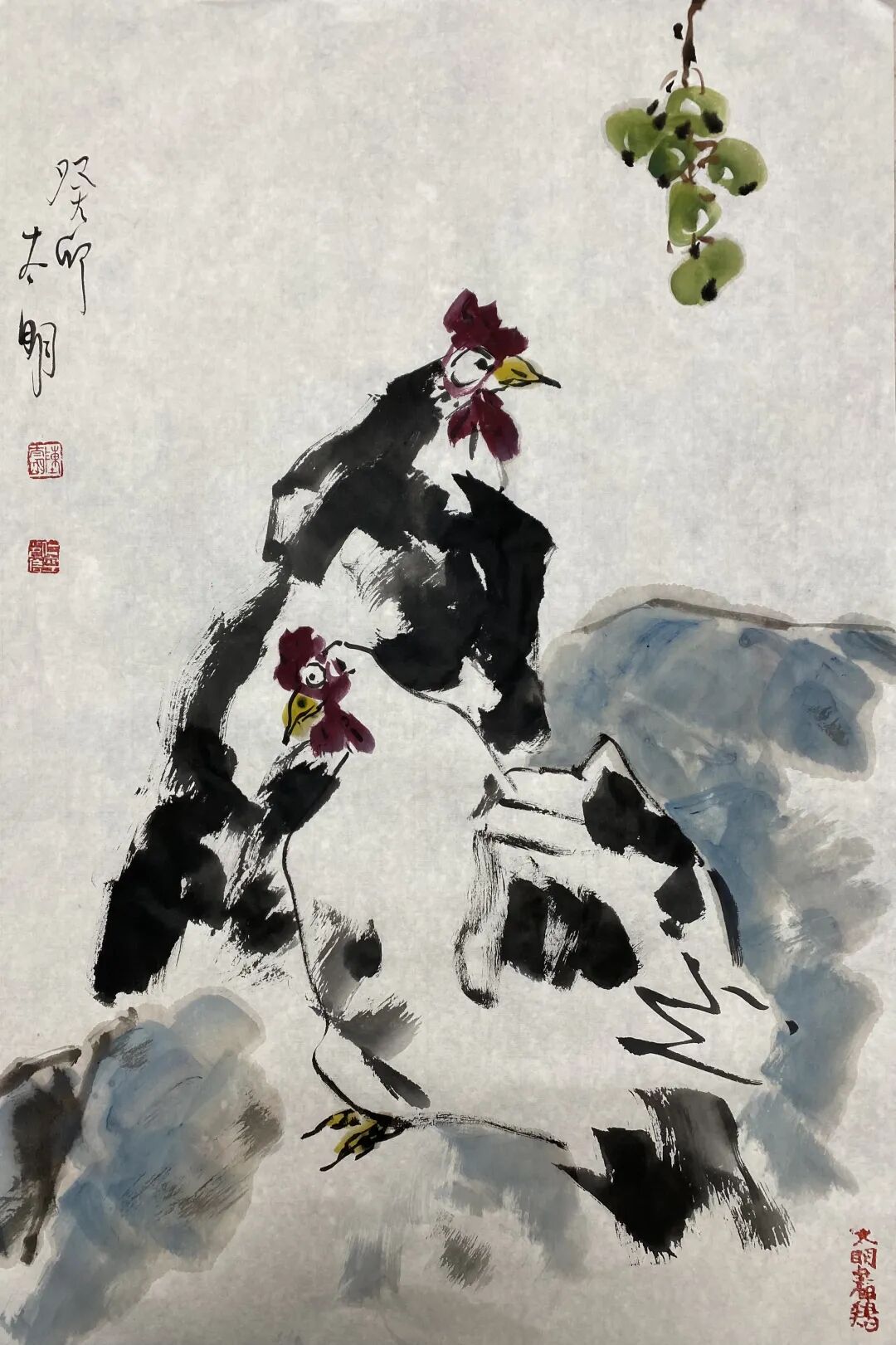 《书画南北方》陈太明画鸡