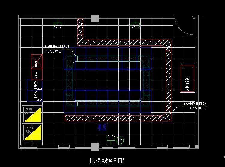 一套的弱电机房工程施工图纸，29张图详细介绍机房施工内容的图17