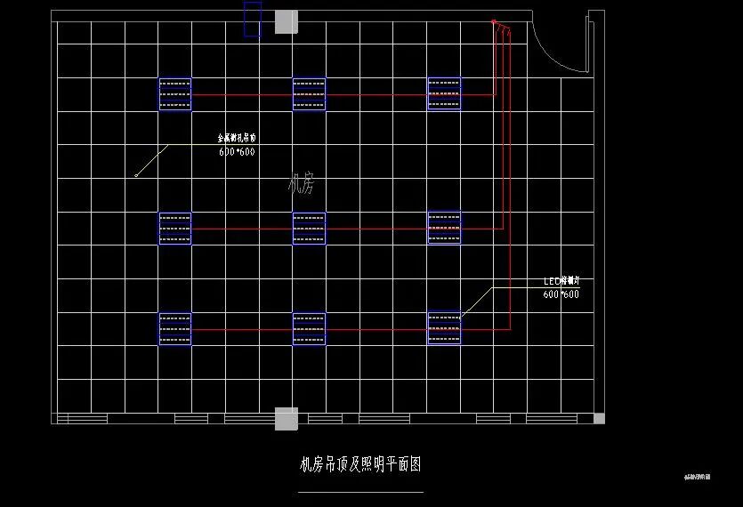 一套的弱电机房工程施工图纸，29张图详细介绍机房施工内容的图14
