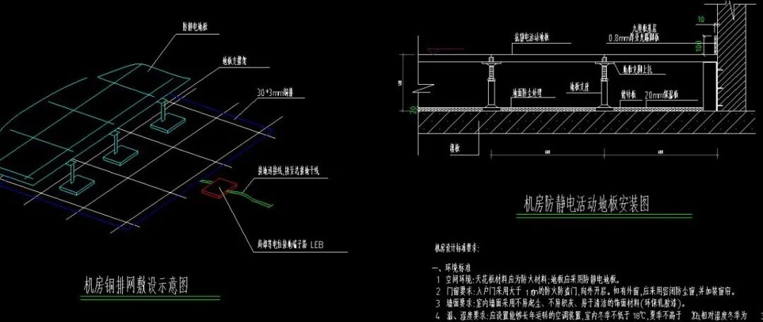 监控中心及弱电机房设计图纸，平面图、系统图及大样图的图22