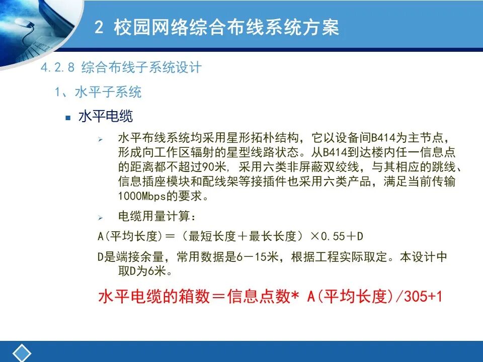 两个案例讲解综合布线系统设计及清单统计的图23