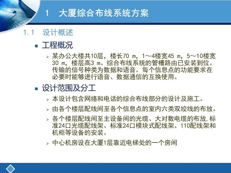 两个案例讲解综合布线系统设计及清单统计的图3