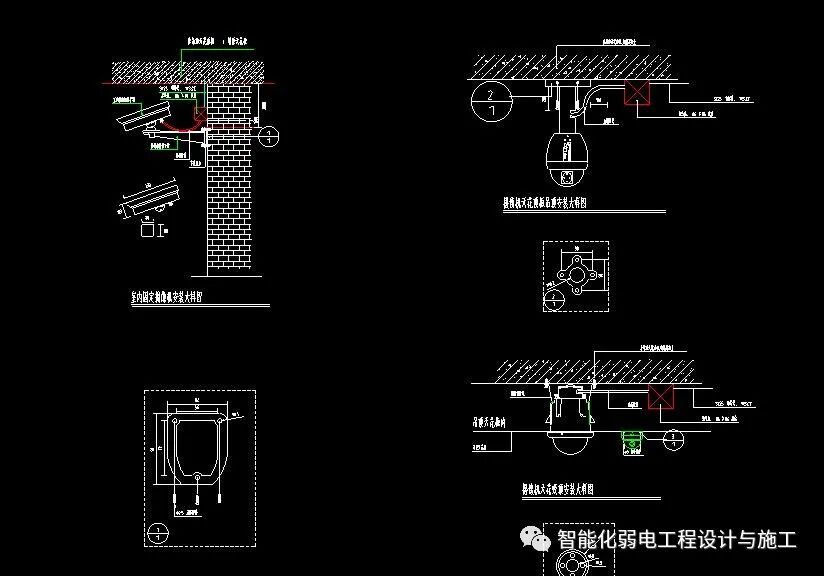 小区智能化弱电系统安装大样图，施工详图的图14