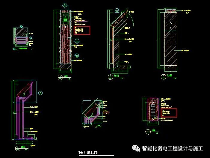 小区智能化弱电系统安装大样图，施工详图的图12
