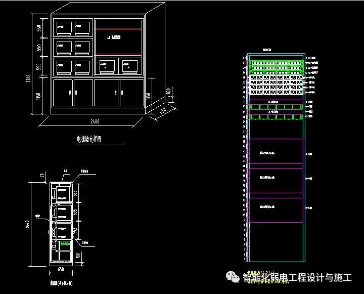 小区智能化弱电系统安装大样图，施工详图的图10