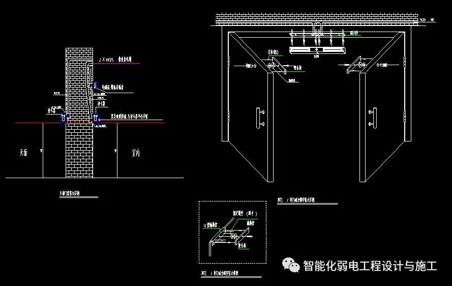 小区智能化弱电系统安装大样图，施工详图的图13