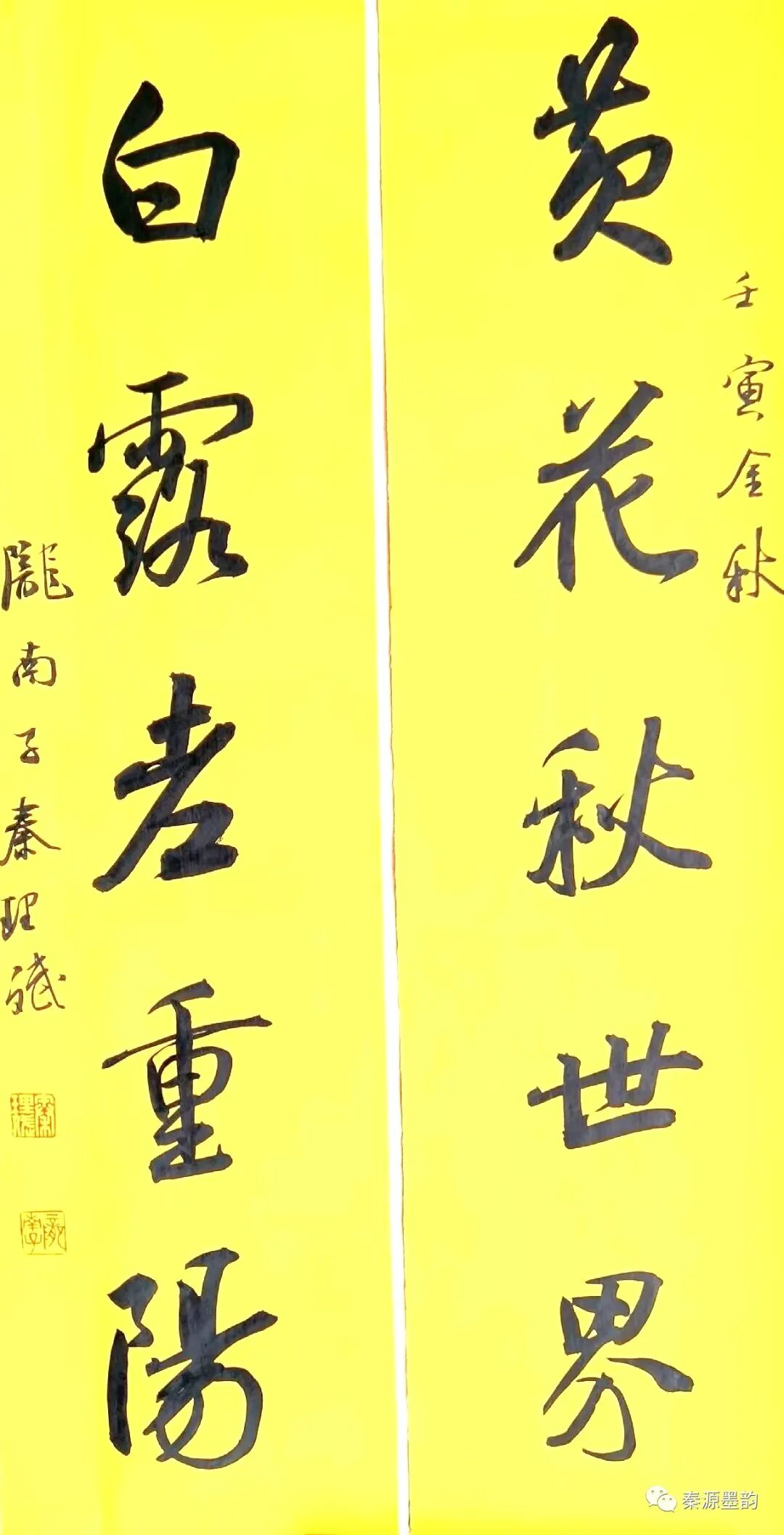 书意重阳写真情看秦理斌先生笔下的重阳