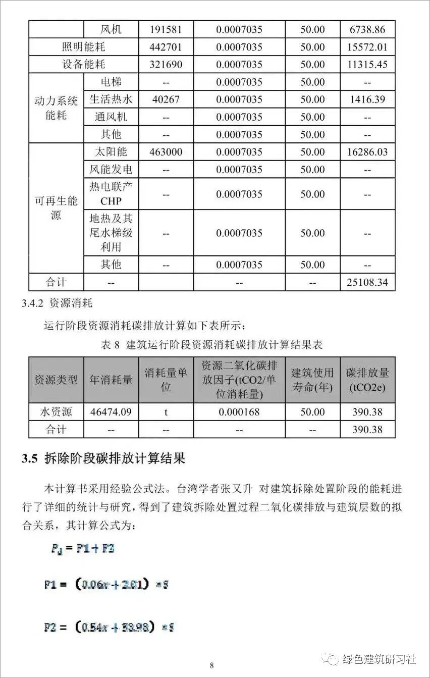 一份真實的建筑碳排放計算書的圖10
