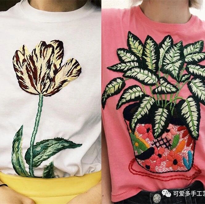 旧T恤旧衬衫不要再压箱底，穿起针钱绣一绣，时尚新款穿都穿不完！