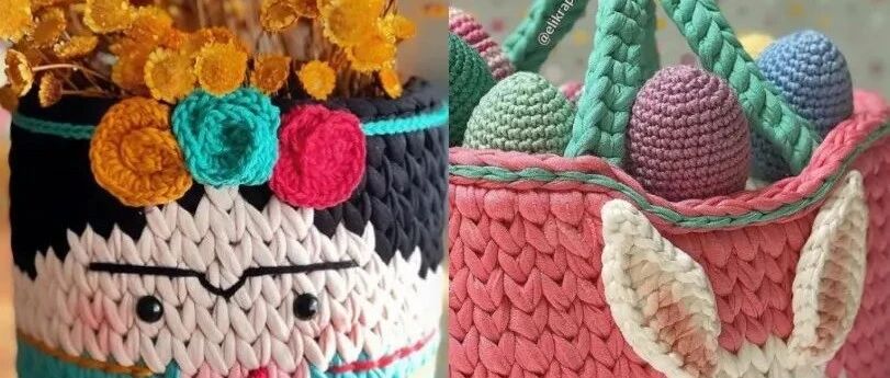 家里的旧T恤不要藏起来，剪成布条这样一钩，竟成了人见人爱的收纳神器！（附教程）