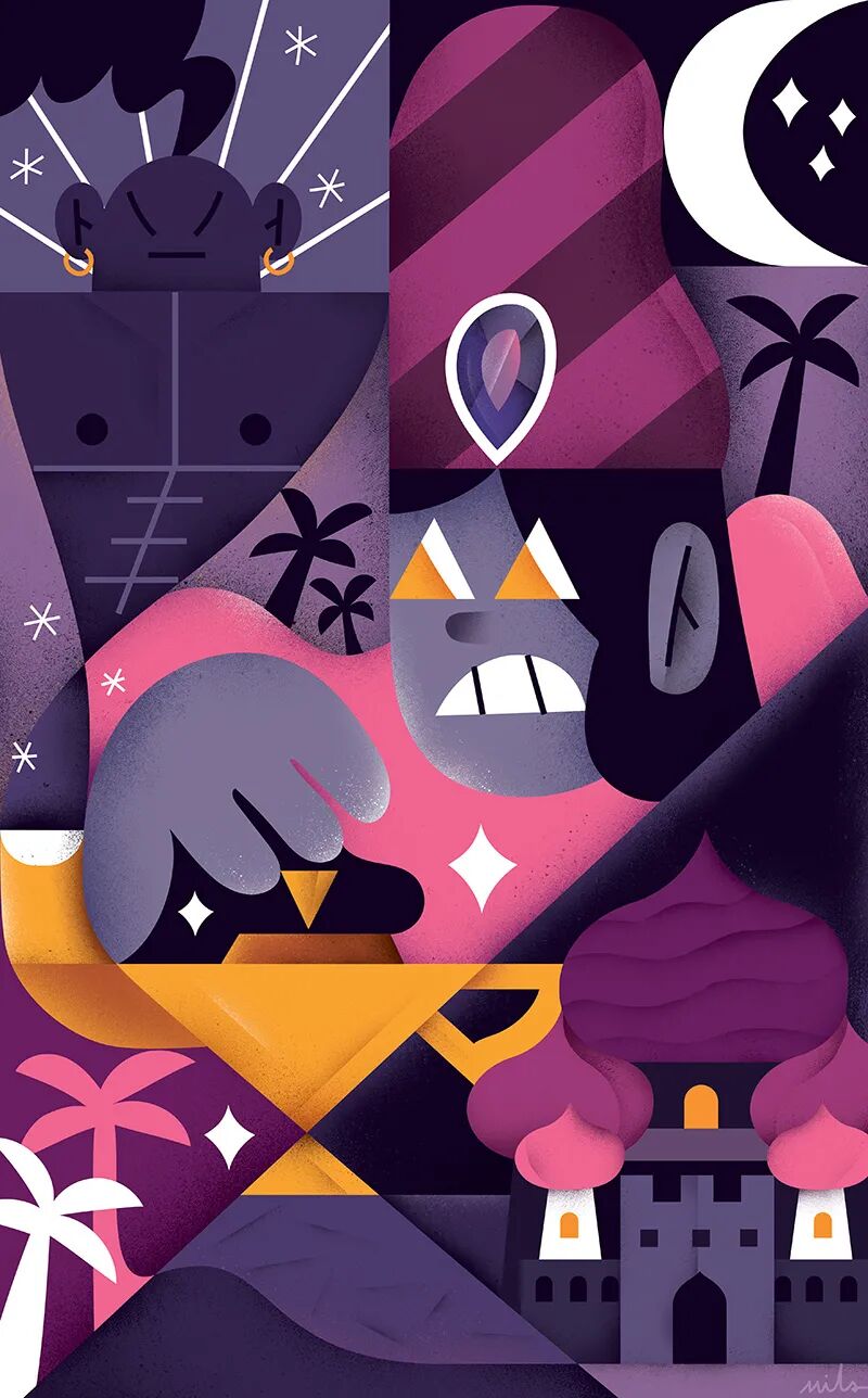 艺术与设计 - 意大利插画师fonzy nils,趣味图形插画