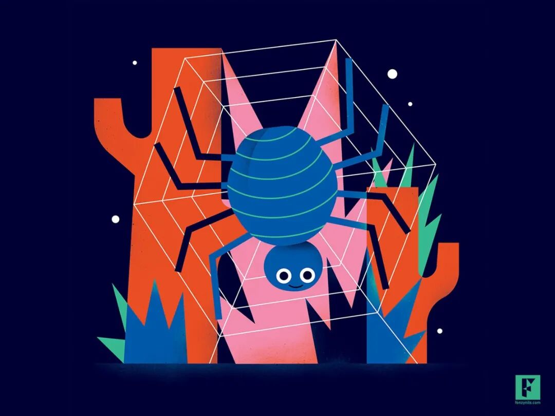 意大利插画师fonzynils趣味图形插画