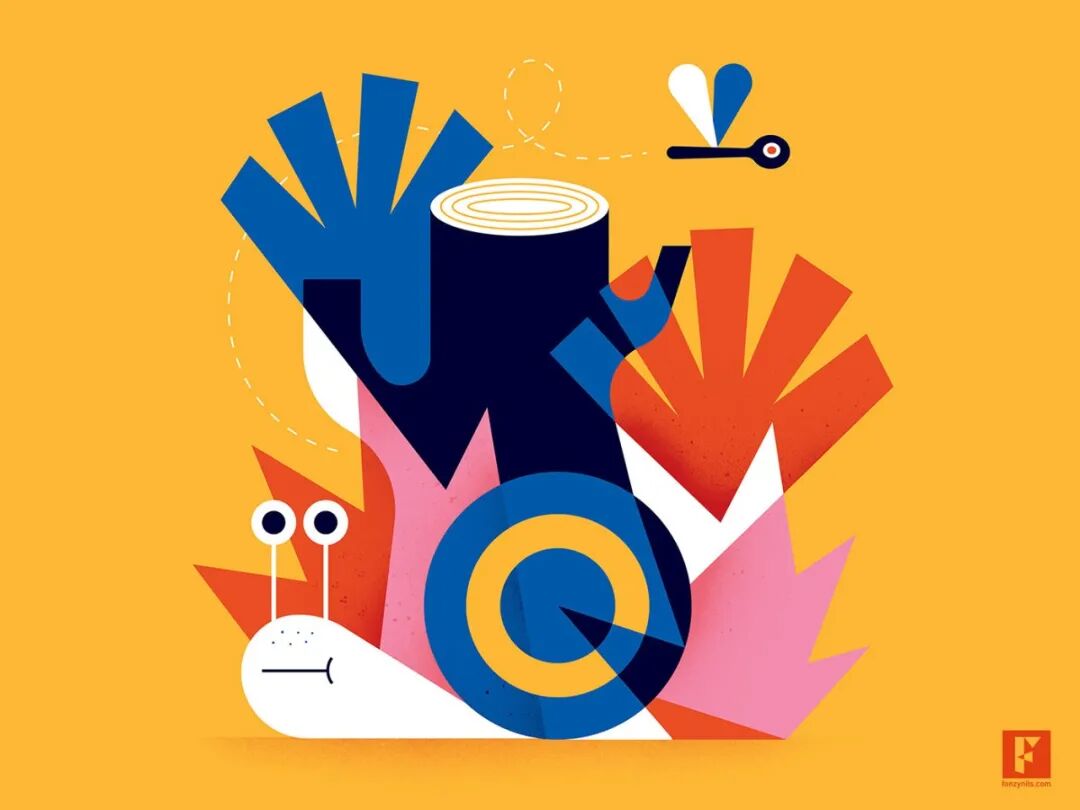 艺术与设计 - 意大利插画师fonzy nils,趣味图形插画