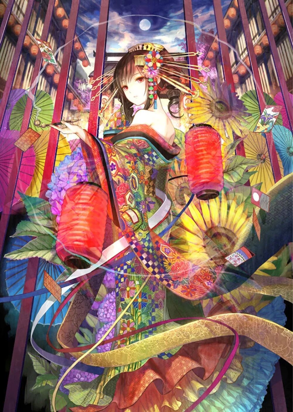 风华绝代的花魁插画手绘 和 武娘传奇 异曲同工 发饰好看 印象视角jiojio 微信公众号文章阅读 Wemp