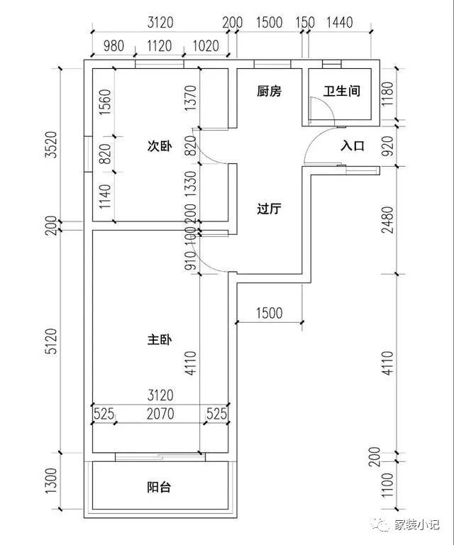 僅39㎡的小戶型，改成兩室一廳，還帶衣帽間，做夢都要笑醒了 家居 第2張