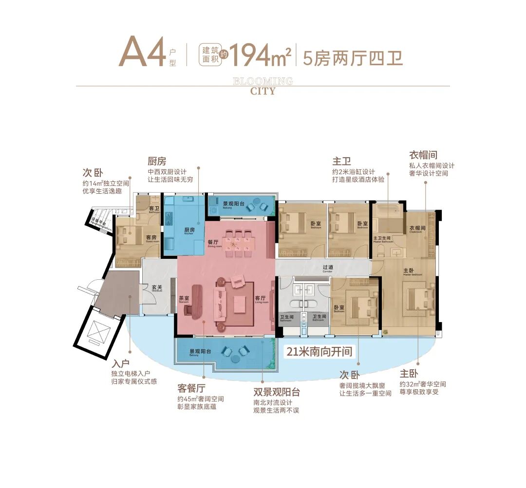 推出了194㎡大平层产品