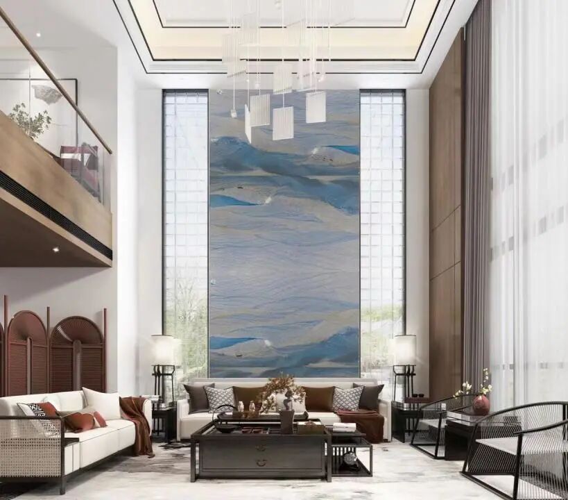 Azul Macaubas Quartzite Wall Background Designs