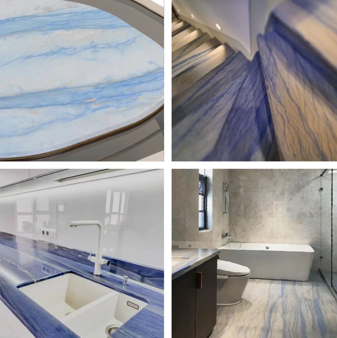 Azul Macaubas Quartzite Tiles and Countertops