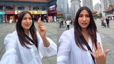 An Indian woman said she was amazed to see no litter in crowded public places in China. (Instagram/pahadan_____)