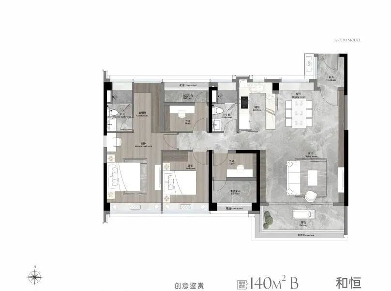 越秀天河和樾府*新户型180平，价格在8.3-8.6万！