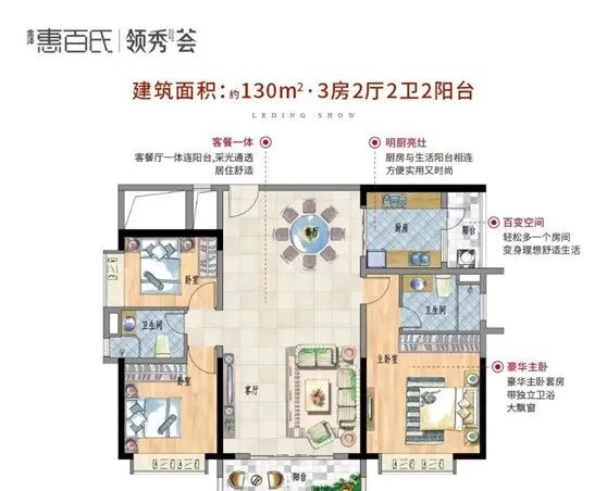 广州东部CBD【惠百氏领秀荟】建面77-121㎡，地铁现房！