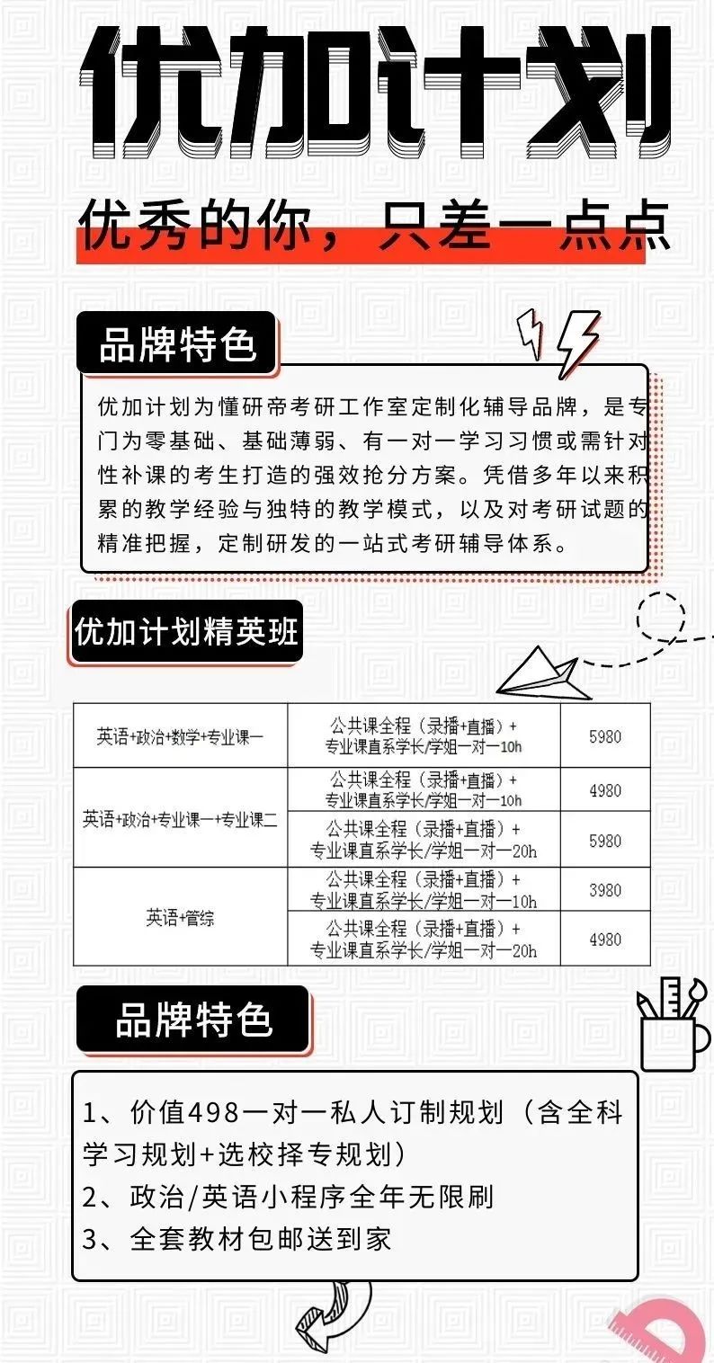 这有一份考研私人定制规划，请注意查收！