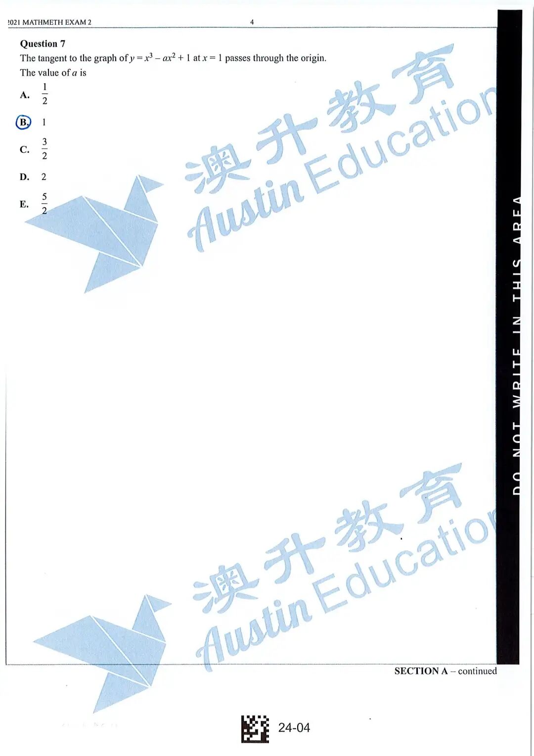 general maths vce exam 04