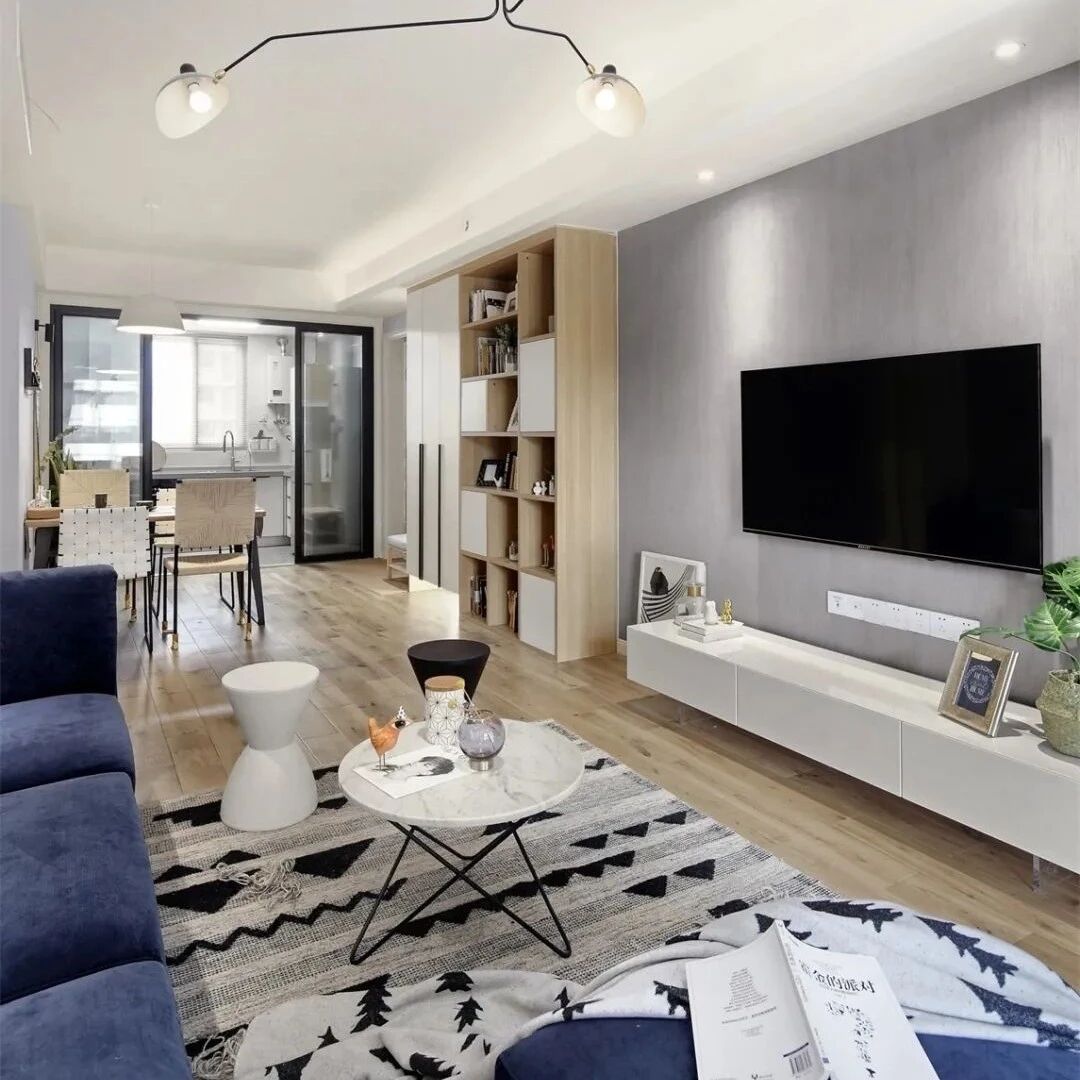 97㎡现代简约，实用简洁为主的设计，营造安静舒适的居住