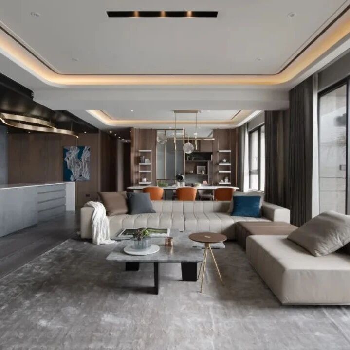 214㎡现代大平层，华丽的材质，优雅的造型，打造大方舒适的家