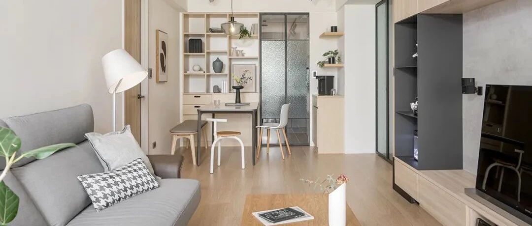 73㎡北欧风小两居 全屋大白墙+木质家具 干净又清爽