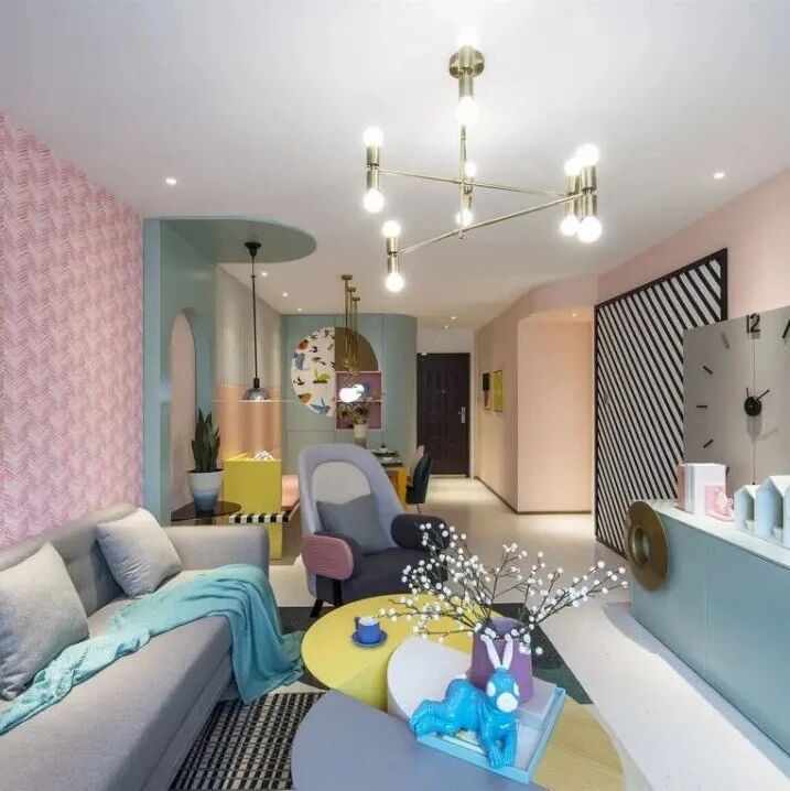 100㎡浪漫北欧风，女神爱自拍，把家装成桃色系，朋友圈被赞爆！