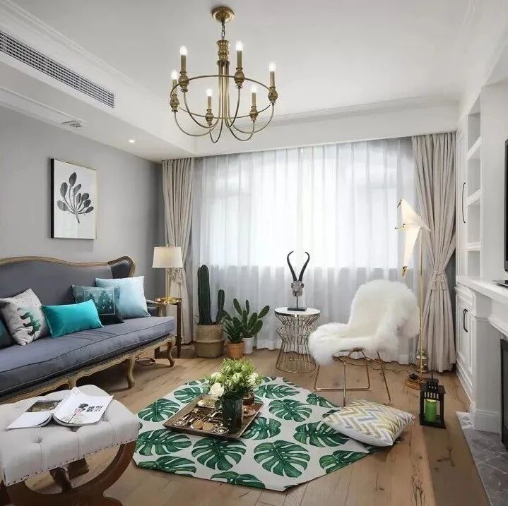 156平的轻奢美式风设计，书房加影音室让人羡慕不已