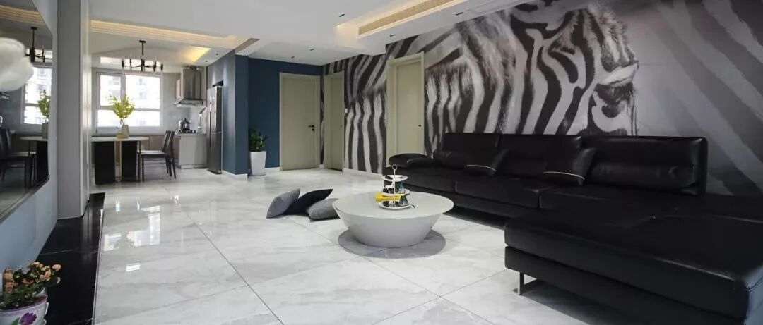 160㎡现代简约，斑马纹沙发墙，大胆的时尚很漂亮！