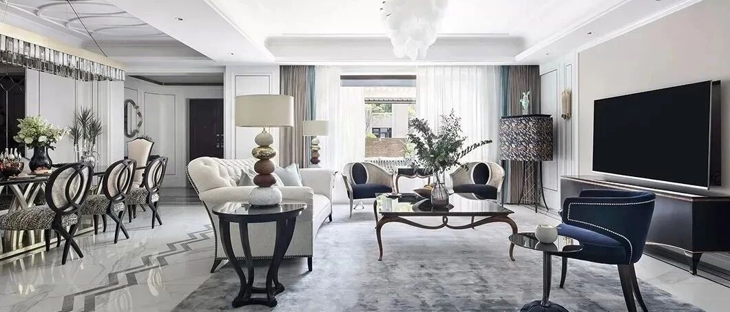 530㎡现代欧式，优雅华丽的别墅装修，营造惬意温雅的氛围