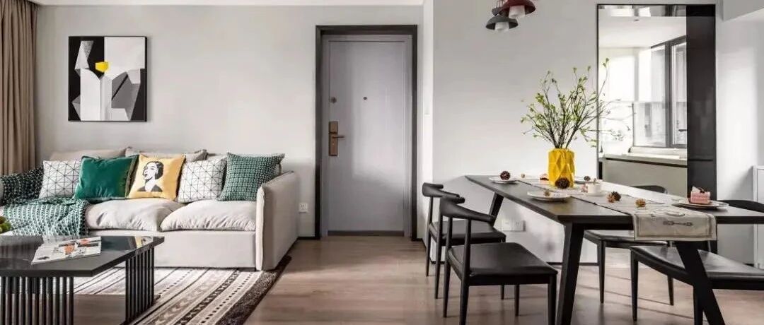 87㎡北欧风小户型，客厅无电视，主卧带衣帽间有质感的小资生活