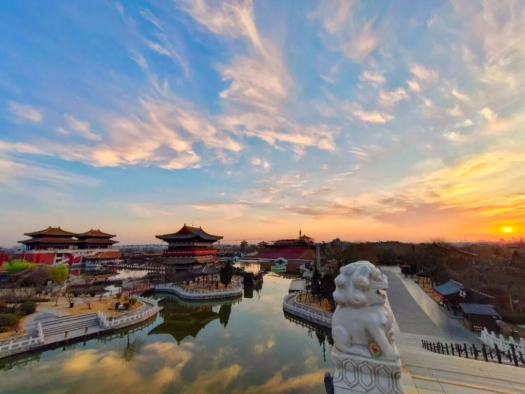 河南开封清明上河园景区冬日限定的醉美景色马上点击收藏待疫散等您来