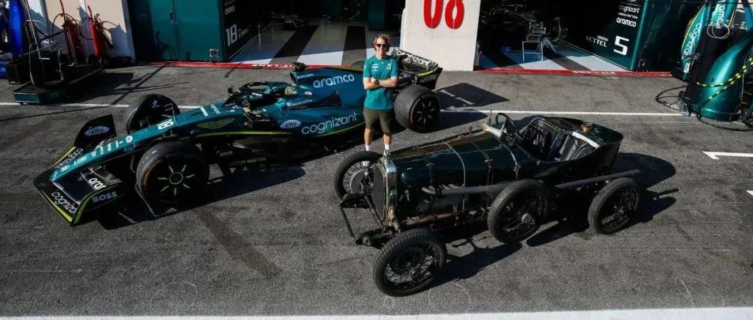 在F1法国大奖赛上，维特尔驾驶了一台100年前的马丁赛车