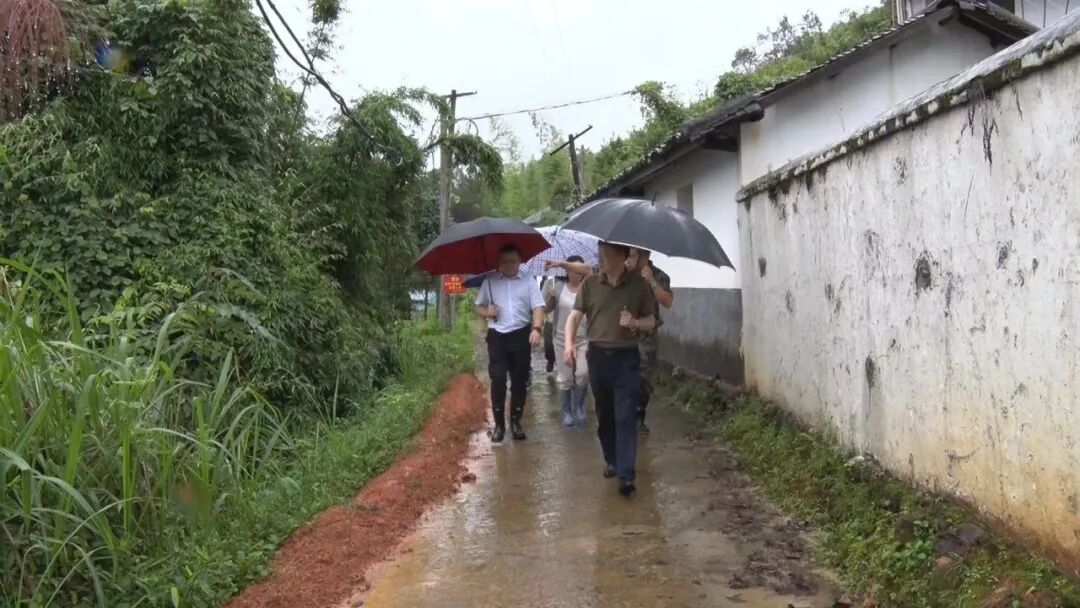 副局长胡萍,定南县委常委,县政府副县长邝冬明,县政府副县长余文陪同
