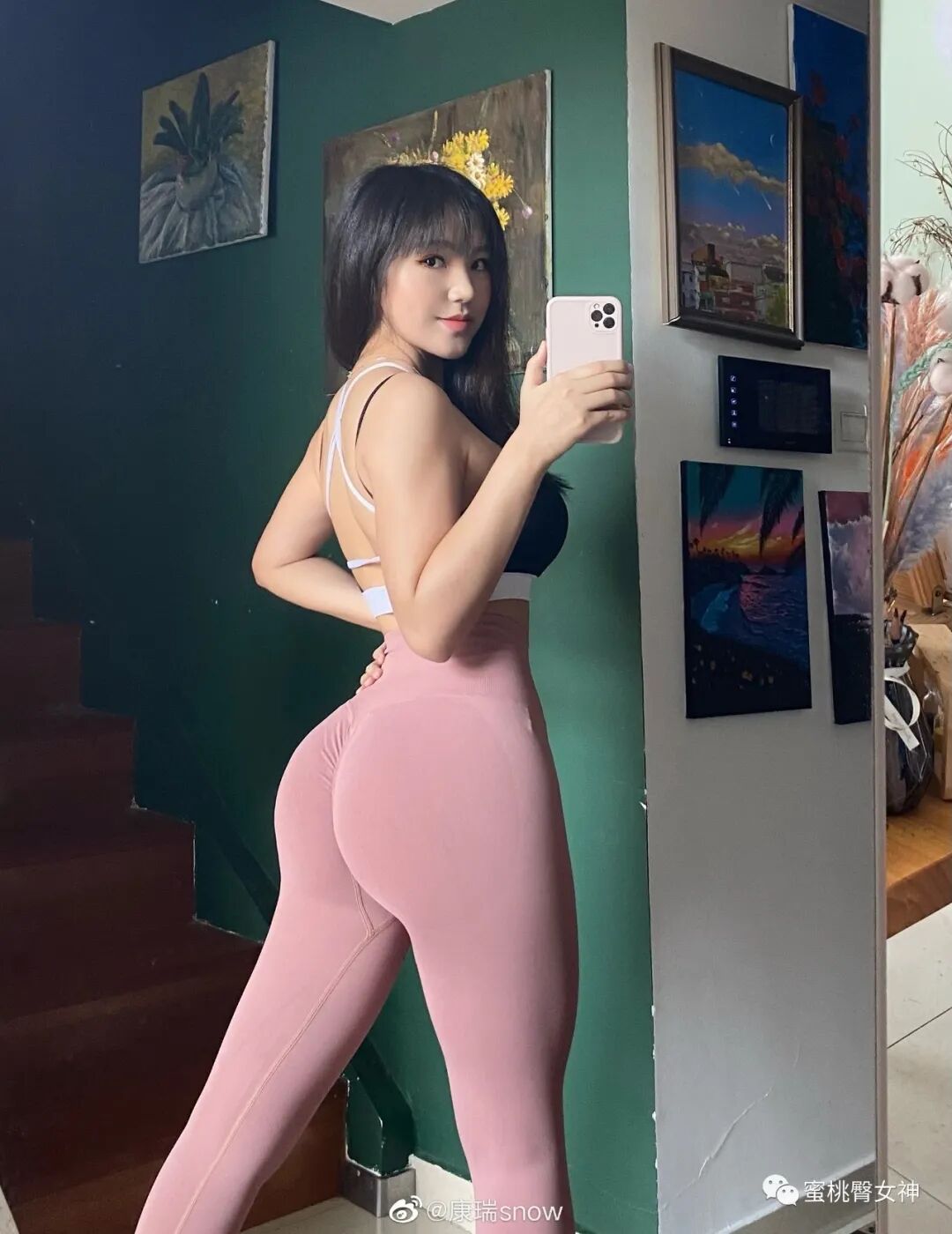 【美女】甜美画舍老板的逆袭，增重20斤练出好身材！（组图） - 12