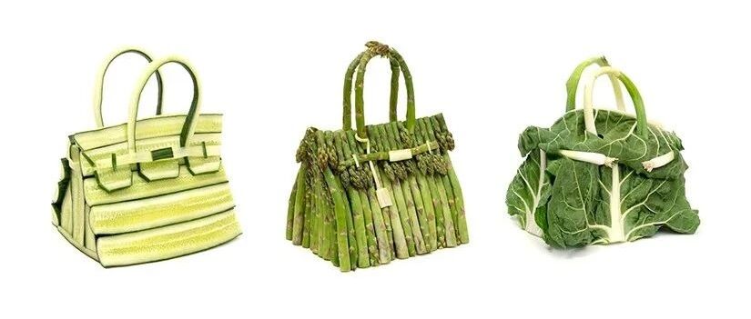 “穿”苹果草莓、拎芦笋包包、涂胡萝卜口红，可持续时尚就是那么疯狂