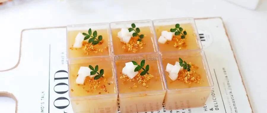 秋天最香甜的一口，黄金梨桂花冻香到醉人！全网都在馋