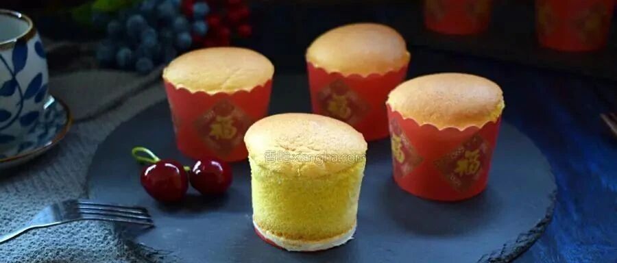 戚风纸杯蛋糕，不回缩不开裂，组织细腻口感柔软