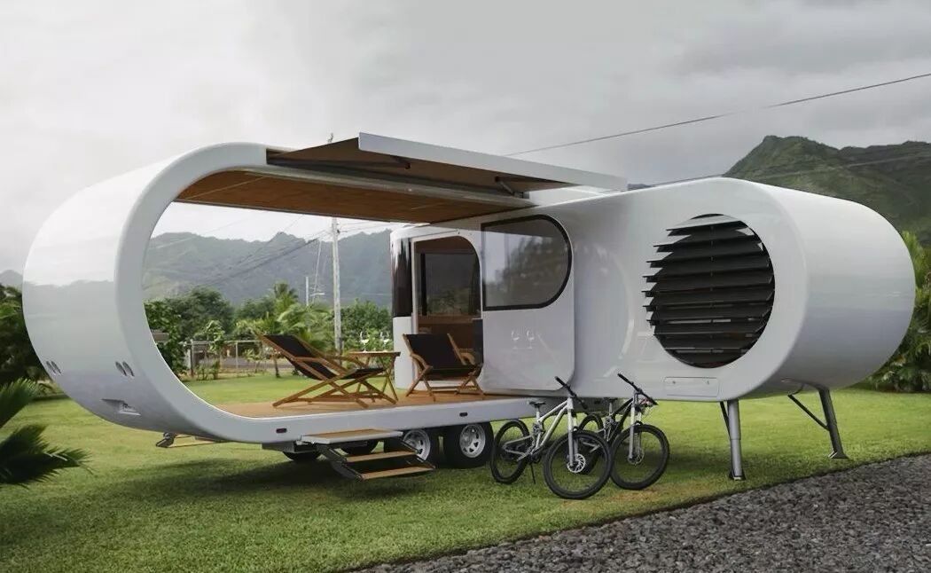 拖挂房车玩出新花样旋转90度拓展出70空间