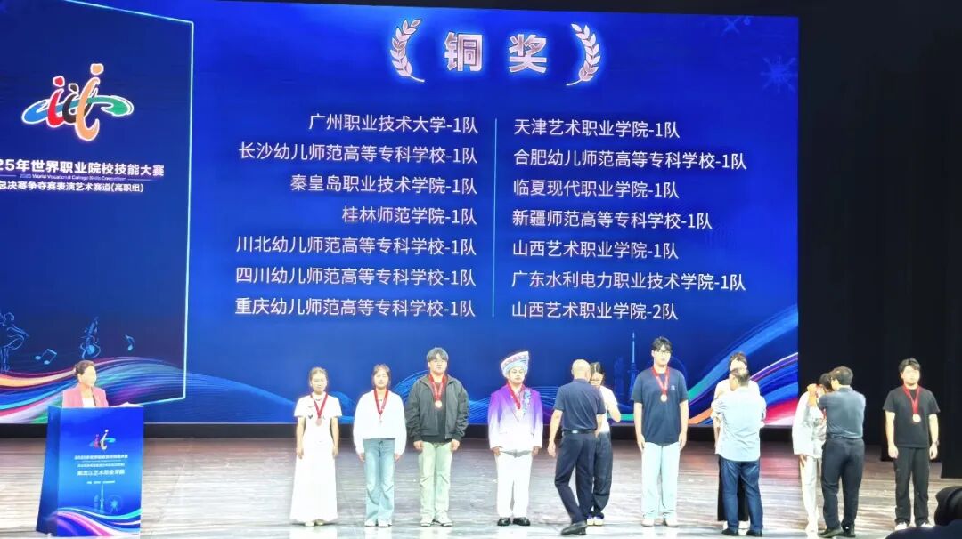 喜报！临夏现代职业学院文化旅游学院学生在2025年世界职业院校技能大赛总决赛争夺赛表演艺术赛道声乐器乐赛项斩获铜奖