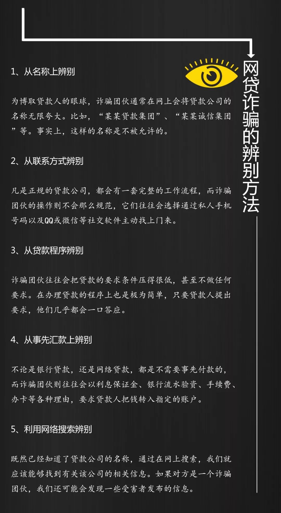 一图看懂网贷诈骗，千万别上当！