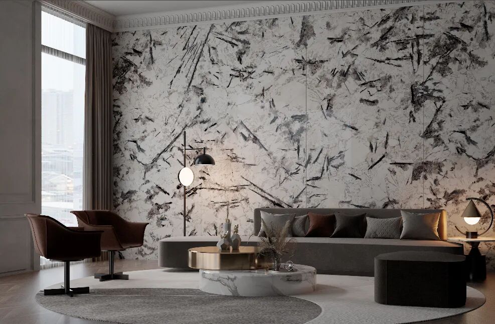 「天山暮雪」，绝美墙面装饰(图3)