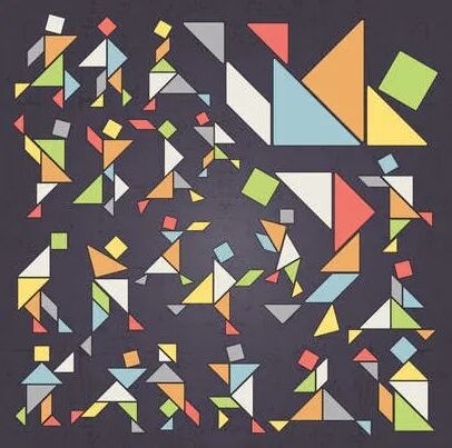 男孩子们可以用游戏引入,七巧板玩我拼你猜的游戏,猜猜看,妈妈拼的是