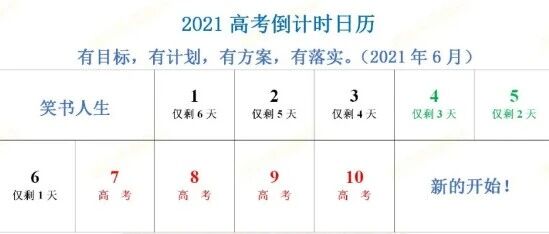 2021高考大事时间表出炉！含全年复习规划！