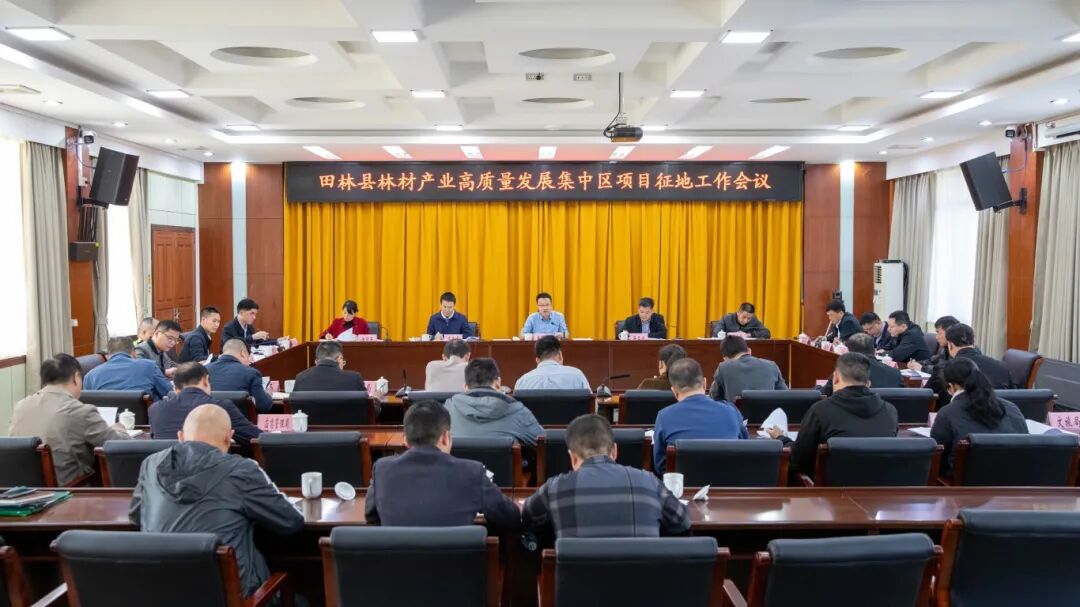 韦建明主持召开田林县林材产业高质量发展集中区项目征地工作会议