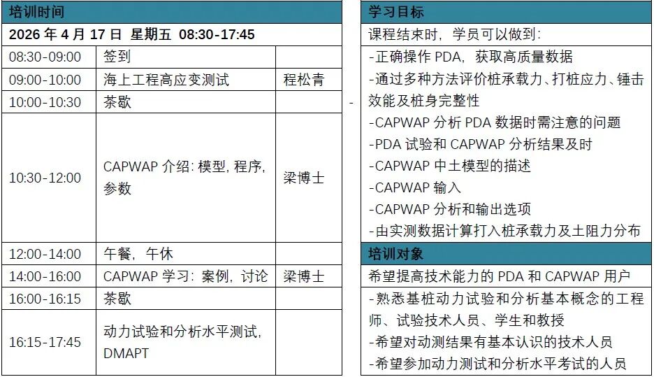 2026中国基桩检测培训班暨第十届基桩动力试验及分析水平测试中国考证班